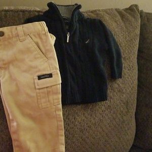 2 piece nautica half zip sweater and pants